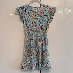 BCBGirls Floral Kids Dress - Blue and Orange